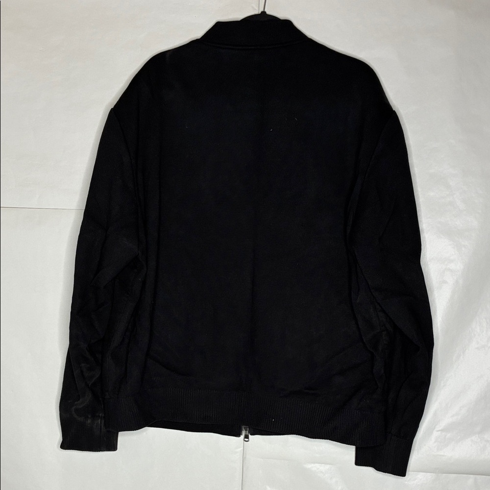 Black Suede Bomber Jacket - Men - Picture 3 of 10